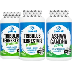 Tribulus Premium a Ashwagandha Strong - akce 1+1+1