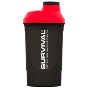 Šejkr Survival - 600 ml (černo-červený)