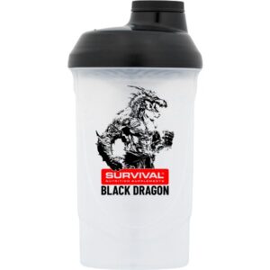 Šejkr Survival Black Dragon - 600 ml (bílo-černý)